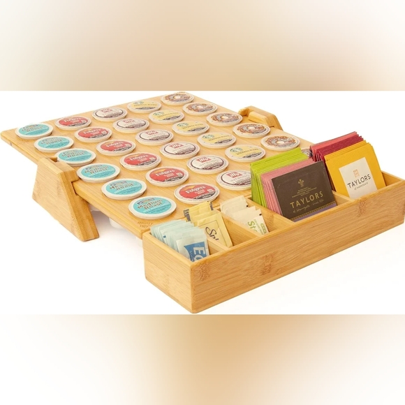 Mighty Tidy's Elegant Bamboo Keurig Cup Organizer - Counter and Drawer Storage - Picture 2 of 6